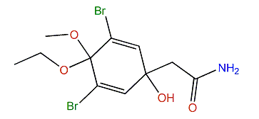 2-(3,5-Dibromo-4-ethoxy-1-hydroxy-4-methoxycyclohexa-2,5-dienyl)-acetamide