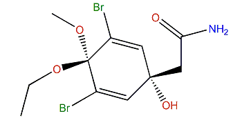 2-((1R,4R)-3,5-Dibromo-4-ethoxy-1-hydroxy-4-methoxycyclohexa-2,5-dien-1-yl)-acetamide