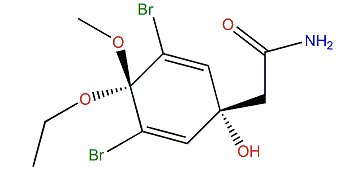 2-((1S,4S)-3,5-Dibromo-4-ethoxy-1-hydroxy-4-methoxycyclohexa-2,5-dien-1-yl)-acetamide