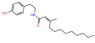 (Z)-N-[2-(4-Hydroxyphenyl)ethyl]-3-methyldodec-2-enamide