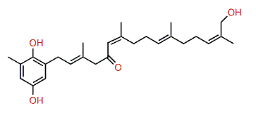 2-(2'E,6'Z,10'E,14'Z)-5'-Oxo-15'-hydroxymethyl-3',7',11'-trimethylhexadeca-2',6',10',14'-tetraenyl-6-methylhydroquinone
