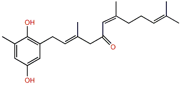 2-(2'E,6'Z)-5'-Oxo-3',7',11'-trimethyldodeca-2',6'10'-trienyl-6-methylhydroquinone