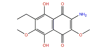 2-Amino-7-ethyl-5,8-dihydroxy-3,6-dimethoxy-1,4-naphthoquinone