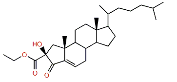 2-Ethoxycarbonyl-2b-hydroxy-A-nor-cholest-5-en-4-one