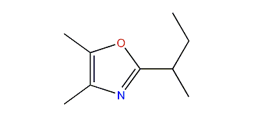 2-(1-Methylpropyl)-4,5-dimethyloxazole