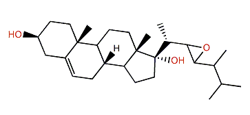 22,23-Epoxy-24-methylcholest-5-en-3b,17a-diol