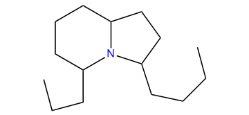 3-Butyl-5-propyloctahydroindolizine