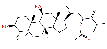 23xi-Acetoxy-4a,24-dimethyl-5a-cholest-24(28)-en-3b,8b,11b-triol