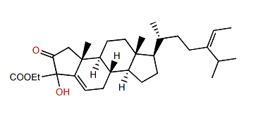 24-Ethyl-3-carbethoxy-3-hydroxy-a-nor-cholesta-5,24,(28)-dien-2-one