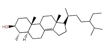 24-Ethyl-4a-methyl-5a-cholest-8(14)-en-3b-ol