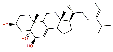 (24E)-24-Ethylcholesta-7,24(28)-dien-3b,5a,6b-triol