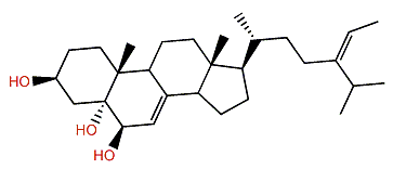 (24Z)-24-Ethylcholesta-7,24(28)-dien-3b,5a,6b-triol