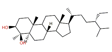 4a-Methyl-24b-ethylcholestane-3b,4b-diol