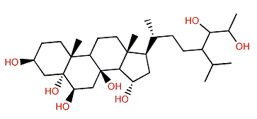 24-Propyl-5a-cholestane-3b,5,6b,8,15a,28,29-heptol