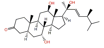 (22E,24R)-7a,12b,20-Trihydroxy-5a-ergost-22-en-3-one