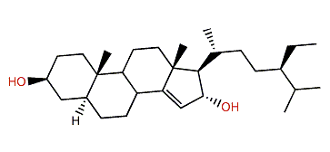 (24R)-24-Ethyl-5a-cholest-14-en-3b,16a-diol