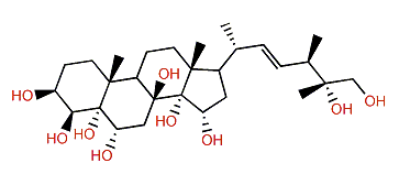 (22E,24R,25R)-24-Methyl-5a-cholest-22-en-3b,4b,5,6a,8,14,15a,25,26-nonol