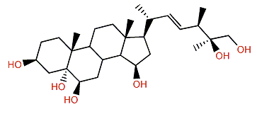 (22E,24R)-24-Methyl-5a-cholest-22-en-3b,5,6b,15b,25,26-hexol
