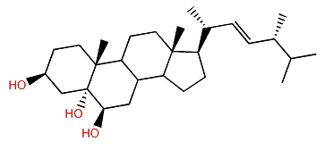 (22E,24R)-24-Methylcholest-22-en-3a,5a,6b-triol