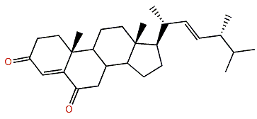 (22E,24R)-24-Methylcholesta-4,22-dien-3,6-dione