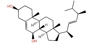 (22E,24R)-24-Methylcholesta-5,22-dien-3b,7b-diol