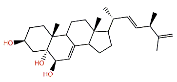 (24R)-24-Methylcholesta-7,22,25-trien-3b,5a,6b-triol