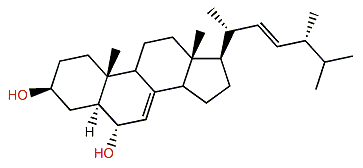(22E,24R)-24-Methylcholesta-7,22-dien-3b,6a-diol