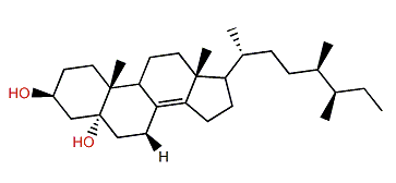 (24R,25R)-24,25-Dimethylcholest-8(14)-en-3b,5a-diol