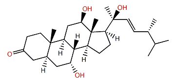 (22E,24S)-7a,12b,20-Trihydroxy-5a-ergost-22-en-3-one