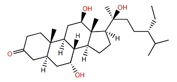 (24S)-7a,12b,20-Trihydroxy-5a-stigmastan-3-one