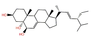(22E,24S)-24-Ethylcholesta-7,22-dien-3b,5a,6b-triol