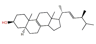(22E,24S)-24-Methyl-5a-cholesta-8,22-dien-3b-ol