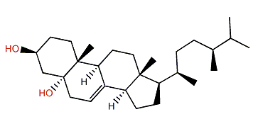 (24S)-24-Methylcholest-7-en-3b,5a-diol