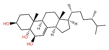 (24S)-24-Methylcholest-7-en-3b,5a,6b-triol