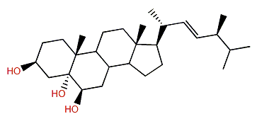 (22E,24S)-24-Methylcholest-22-en-3a,5a,6b-triol