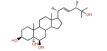 (24S,22E)-24-Methylcholest-22-en-3b,5a,6b,25-tetrol