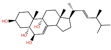 (22E,24S)-24-Methylcholesta-7,22-dien-3b,5a,6b,9a-tetrol