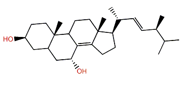 (22E,24S)-24-Methylcholesta-8(14),22-dien-3b,7a-diol