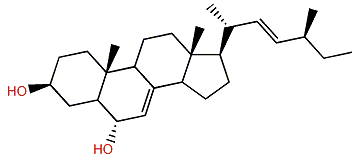 (22E)-24-Methyl-27-norcholesta-7,22-dien-3b,6a-diol