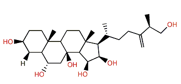 24-Methyl-5a-cholest-24(28)-en-3b,4b,6a,8b,15b,16b,26-heptol
