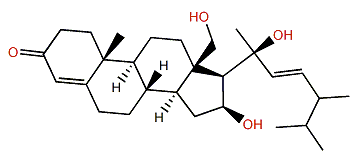 (20S,22E)-24-Methylcholesta-4,22-dien-16b,18,20-triol-3-one