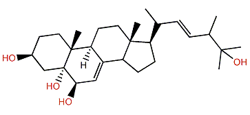 (22E)-24-Methylcholesta-7,22-dien-3b,5a,6b,25-tetraol