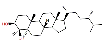 4a,24b-Dimethylcholestane-3b,4b-diol