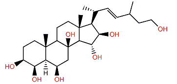 (24xi)-24-Methyl-26,27-dinor-5a-cholest-22-en-3b,4b,6b,8b,15a,16b,25-heptol