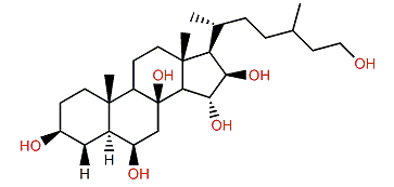 (24xi)-24-Methyl-27-nor-5a-cholestane-3b,6b,8b,15a,16b,25-hexol