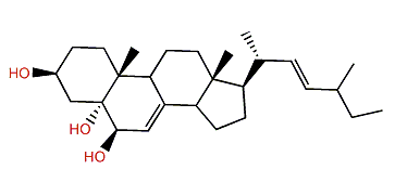 (22E,24xi)-24-Methyl-27-norcholesta-7,22-dien-3b,5a,6b-triol