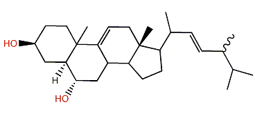 (24xi)-24-Methyl-5a-cholesta-9(11),20(22)-dien-3b,6a-diol