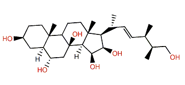 (22E,24R,25S)-24-Methyl-5a-cholest-22-en-3b,6a,8,15b,16b,26-hexol