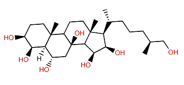 (25S)-5a-Cholestane-3b,4b,6a,8,15b,16b,26-heptol