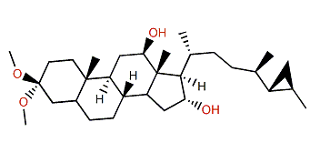 26,27-Cyclo-24,27-dimethylcholestan-3,3-dimethoxy-12b,16a-diol